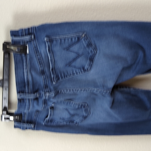 MOTHER Jeans Raw Hem Women's 27 Blue Wash Denim Jeans - Picture 11 of 16